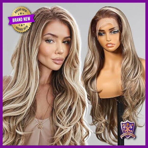 28IN Synthetic Lace Front Wig Glueless 13x6 HD Lace Heat Resistant main image 6